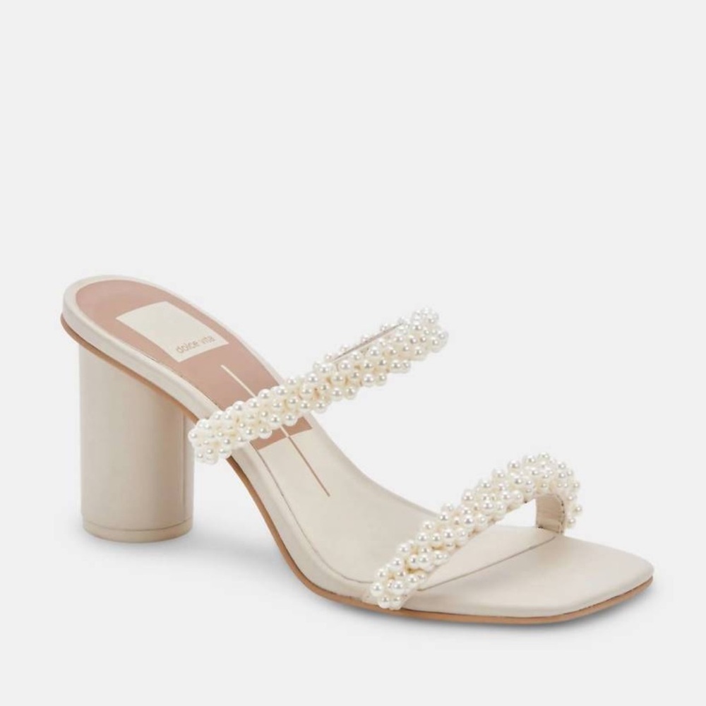 DOLCE VITA noel heels in vanilla pearls